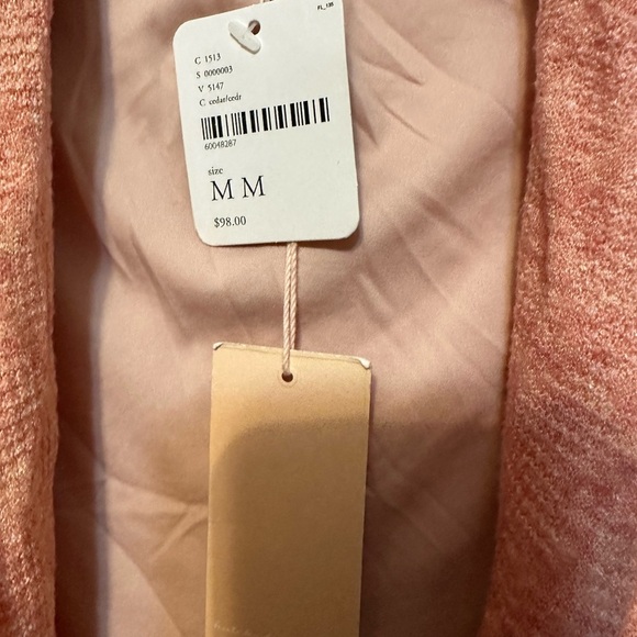 Hutch x Maxey NWT Greene Casual Open-Front Cardigan Peach NWT Medium Cozy - Picture 4 of 7